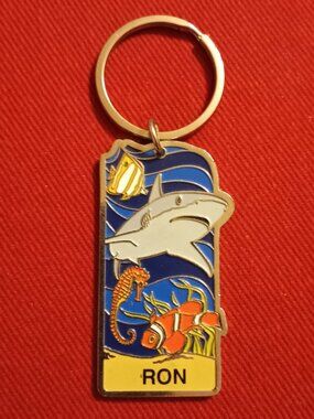 Adventure Aquarium Ron Name Keychain